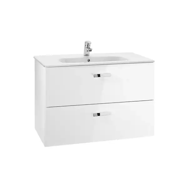 Комплект мебели тумба с умывальником Roca Victoria 80,5 х 46 х h56,5 см, отделка - белый глянец (A855852806) фото 1 Aquada.com.ua Комплект мебели тумба с умывальником Roca Victoria 80,5 х 46 х h56,5 см, отделка - белый глянец (A855852806) фото 1 Aquada.com.ua