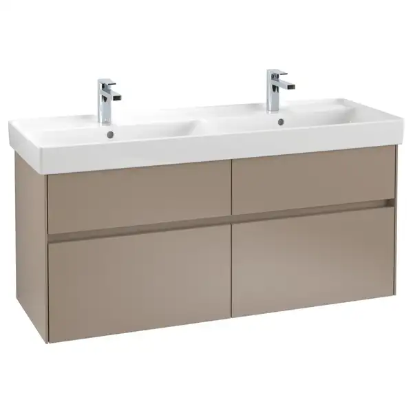 Тумба под умывальник с LED подсветкой 125,4 см Villeroy & Boch Collaro (Truffle Grey) (C013L0VG) фото 1 Aquada.com.ua