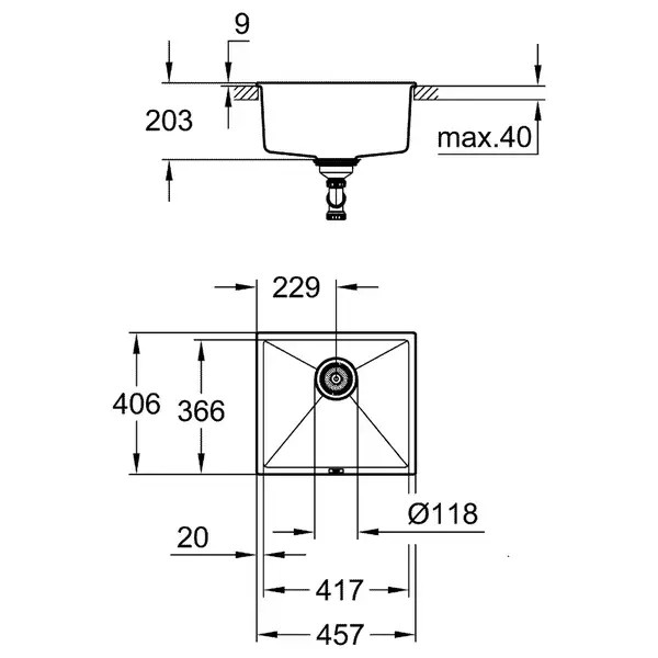 Grohe K700U Композитна мийка для кухні (31653AP0) Grohe K700U Композитна мийка для кухні (31653AP0)