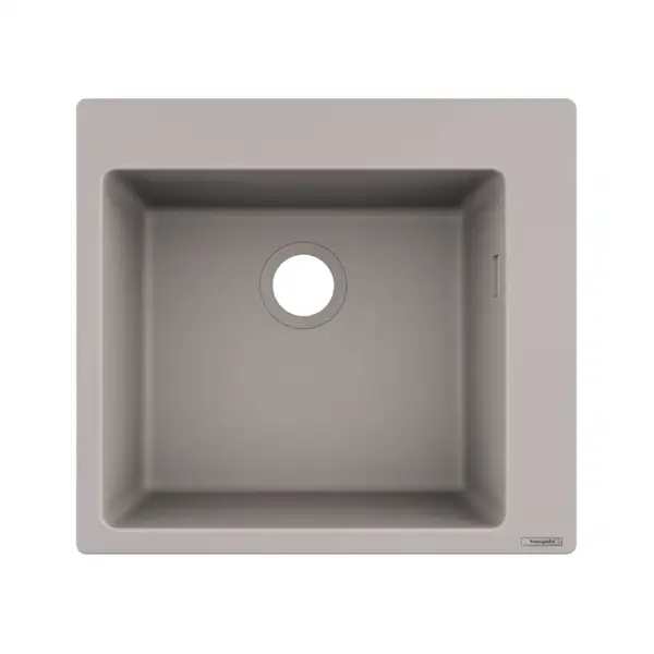 Встраиваемая кухонная мойка Hansgrohe S51 S510-F450 (цвет - серый бетон) 450 (43312380) фото 1 Aquada.com.ua
