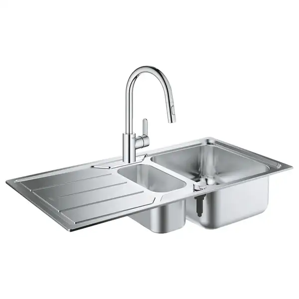 Набор Grohe мойка кухонная K500 31572SD0 + смеситель Eurostyle Cosmopolitan 31482003 (31572SD031482003) Набор Grohe мойка кухонная K500 31572SD0 + смеситель Eurostyle Cosmopolitan 31482003 (31572SD031482003)