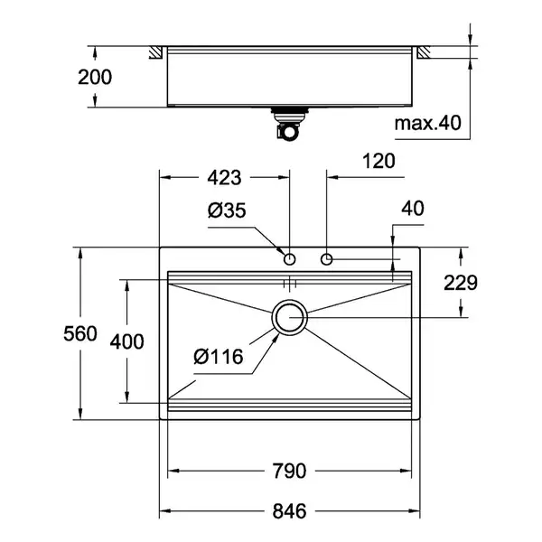 Мийка кухонна Grohe EX Sink K800 подвійна (90 cm) (31584SD0) Мийка кухонна Grohe EX Sink K800 подвійна (90 cm) (31584SD0)