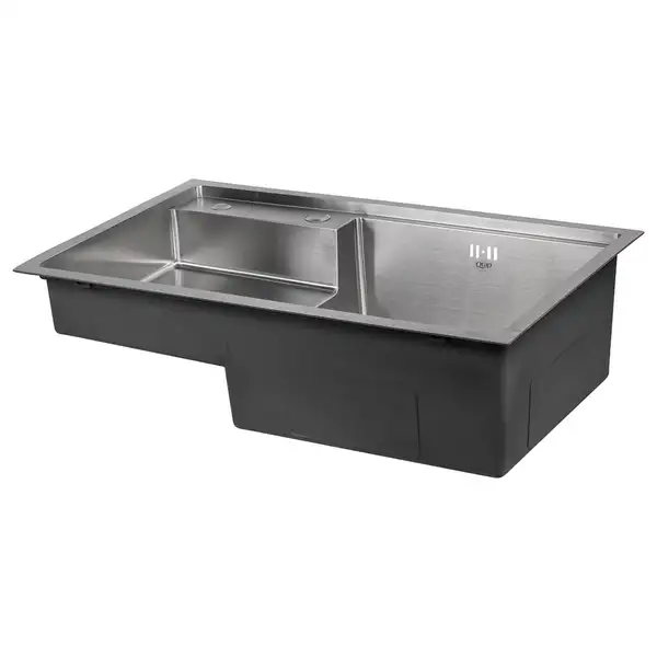 Кухонна мийка Qtap D7848-R Satin 3.0/1.2 мм (QTD7848R3012) (QTD7848R3012) фото 4 Aquada.com.ua