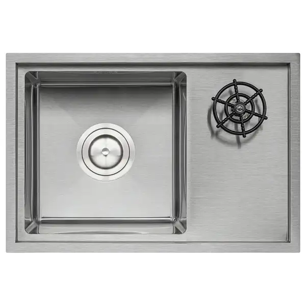 Кухонна мийка з кришкою та омивачем Qtap DC5638 Satin 3.0/1.2 мм (QTDC56383012) (QTDC56383012) фото 3 Aquada.com.ua
