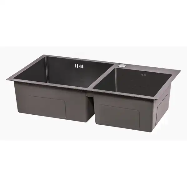 Кухонна мийка Qtap S7843BL Black 2.7/1.0 мм (QTS7843BRPVD10) (QTS7843BRPVD10) фото 4 Aquada.com.ua Кухонна мийка Qtap S7843BL Black 2.7/1.0 мм (QTS7843BRPVD10) (QTS7843BRPVD10) фото 4 Aquada.com.ua