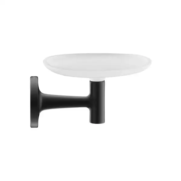 Мыльница подвесная Duravit Starck T, чёрный матовый/матовое стекло (0099334600) фото 1 Aquada.com.ua