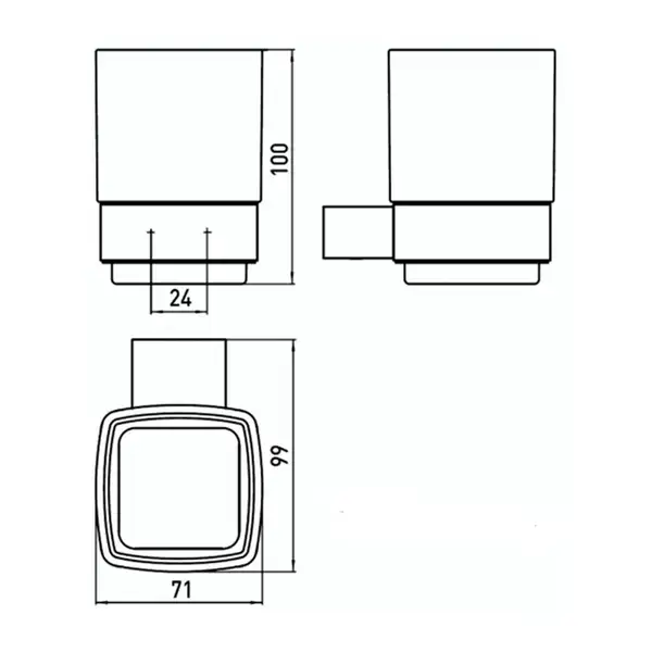 Набор аксессуаров 4-в-1 Emco Loft Black (цвет - чёрный матовый/стекло белое, матовое) (Loft Black 1) фото 6 Aquada.com.ua Набор аксессуаров 4-в-1 Emco Loft Black (цвет - чёрный матовый/стекло белое, матовое) (Loft Black 1) фото 6 Aquada.com.ua