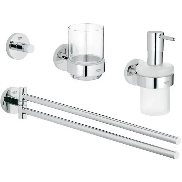 Набір аксесуарів 4 в 1 Grohe Essentials New (40846001) Набір аксесуарів 4 в 1 Grohe Essentials New (40846001)