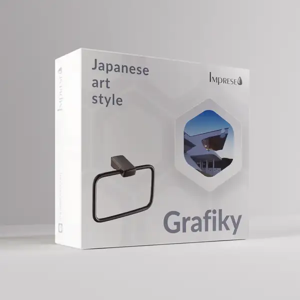 Набор аксессуаров 6-в-1 Imprese Grafiky (цвет - black nickel/стекло матовое) (GRAFIKY) фото 16 Aquada.com.ua