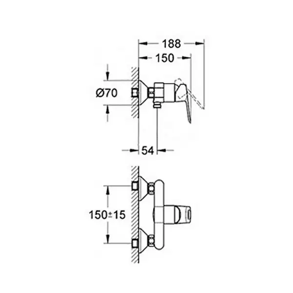 GROHE Набор смесителей для душа BauLoop  (123220s) (123220S) фото 4 Aquada.com.ua