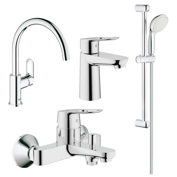 Набор смесителей для ванны 4-в-1 Grohe Bau Loop М (цвет - хром) (123225K)