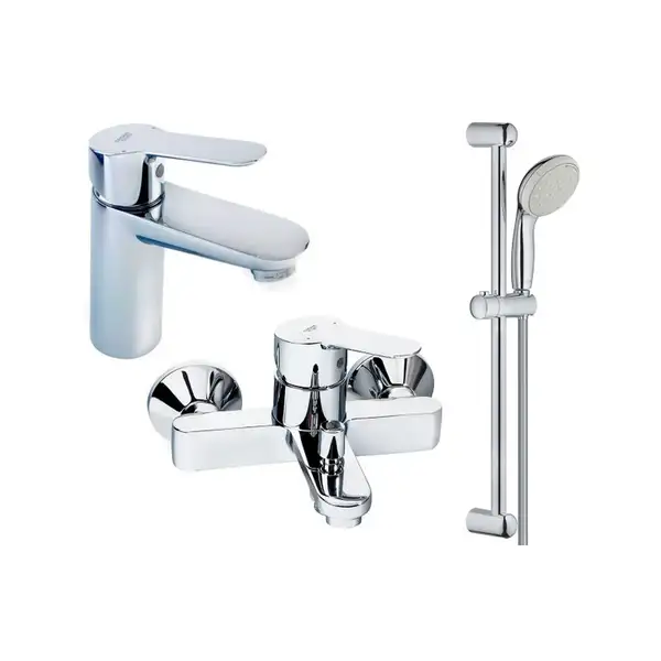 Grohe Комплект смесителей BauEdge 3 в 1 для ванной (123365S) (123365S) фото 1 Aquada.com.ua