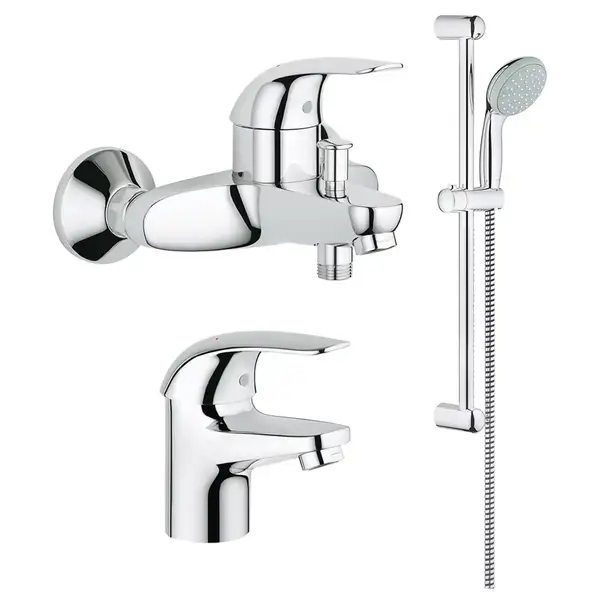 Комплект змішувачів для ванної кімнати Grohe Euroeco N (124428) Комплект змішувачів для ванної кімнати Grohe Euroeco N (124428)