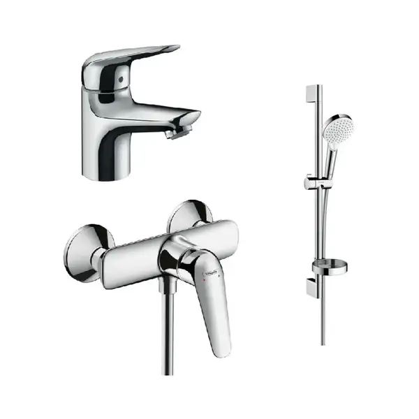 Набор смесителей для душа 3-в-1 Hansgrohe Novus (цвет - хром) (20180005) фото 1 Aquada.com.ua
