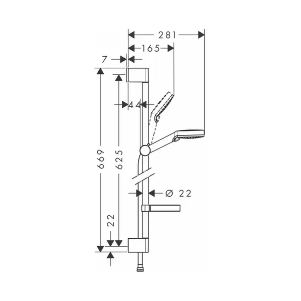 Набор смесителей для душа 3-в-1 Hansgrohe Novus (цвет - хром) (20180005) фото 4 Aquada.com.ua