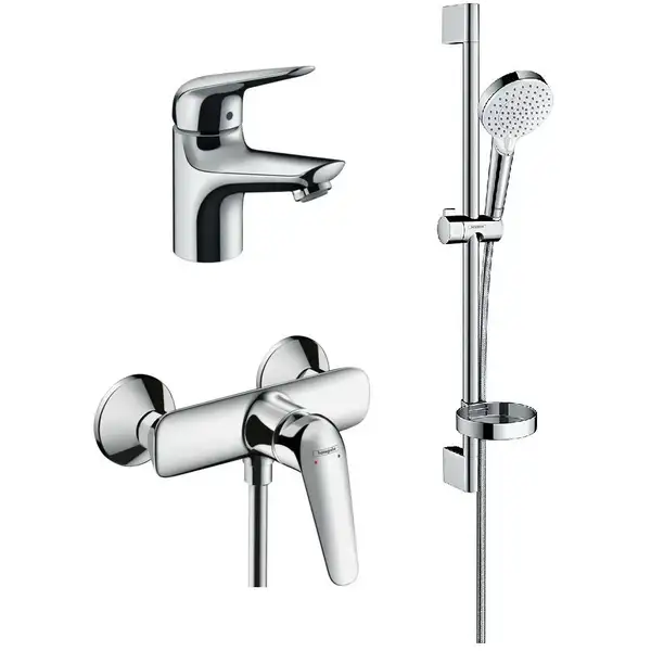 Набор смесителей для душа 3-в-1 Hansgrohe Novus (цвет - хром) (20180005)