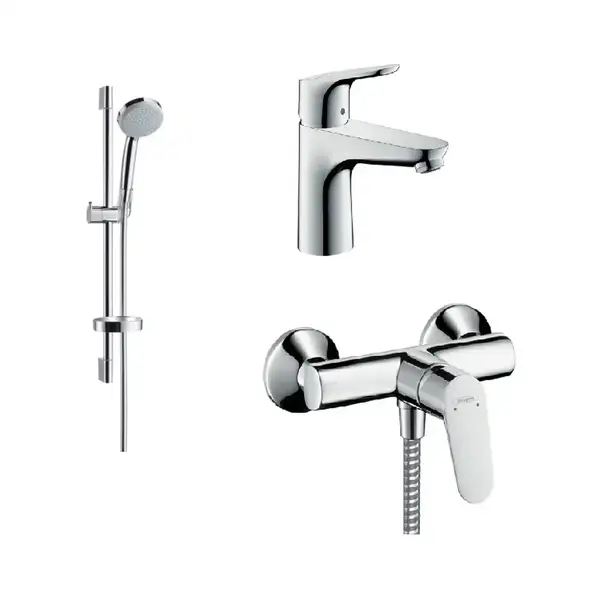 Набор смесителей для душа 3-в-1 Hansgrohe Focus (цвет - хром) (31662773) фото 1 Aquada.com.ua Набор смесителей для душа 3-в-1 Hansgrohe Focus (цвет - хром) (31662773) фото 1 Aquada.com.ua