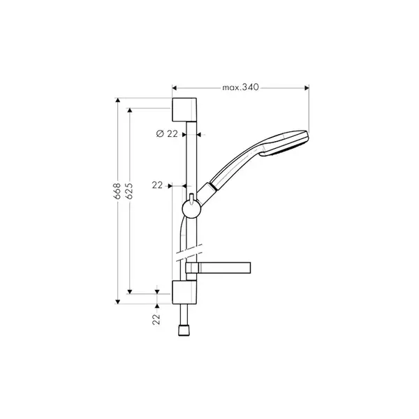 Набор смесителей для ванны 3-в-1 Hansgrohe Talis E (цвет - хром) (71742773) фото 4 Aquada.com.ua