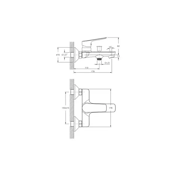 Набор смесителей для ванны/кухни 4-в1 Imprese (цвет - хром) (kit30095) фото 6 Aquada.com.ua