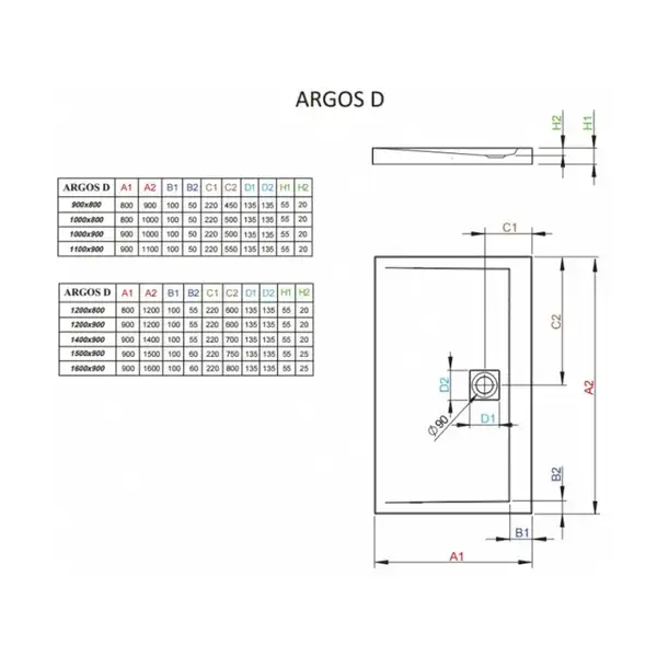 Душевой поддон Radaway Delos 1400х900 мм (4AD914-01) фото 3 Aquada.com.ua
