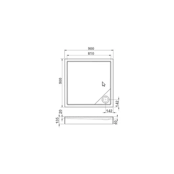 ROCA MALAGA Square Compact поддон квадр. 90*90 см с интегрированной панелью выс. 13,5 см, с сифоном (A276256000) фото 2 Aquada.com.ua ROCA MALAGA Square Compact поддон квадр. 90*90 см с интегрированной панелью выс. 13,5 см, с сифоном (A276256000) фото 2 Aquada.com.ua