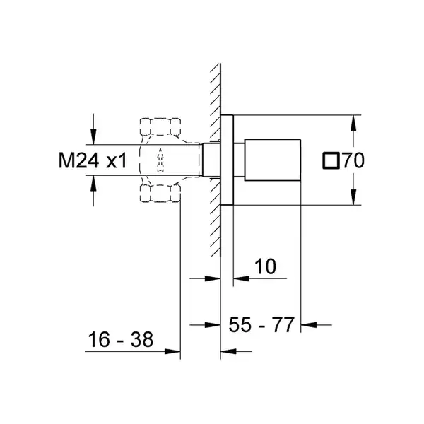 Grohe Накладна панель прихованої вентильні головки Eurocube (19910000) Grohe Накладна панель прихованої вентильні головки Eurocube (19910000)