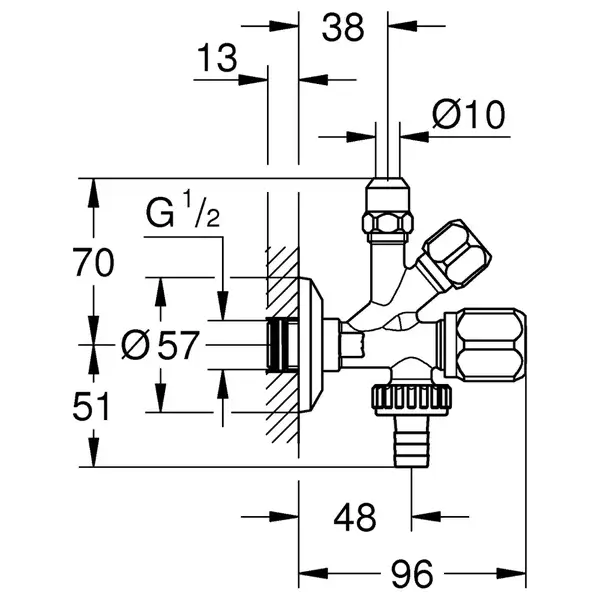 кутовий вентиль Grohe (22036000)