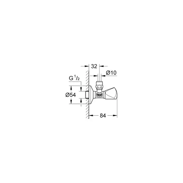 Grohe Вентиль угловой 3_8 (22939000)
