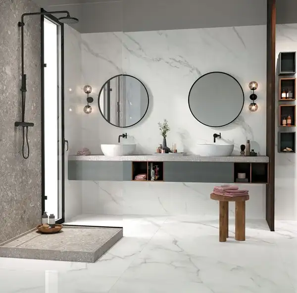 Керамогранит Mirage Jewels Statuario Venato 60 х 60 см (9 мм) глянцевый (JW 14 LUC 60x60) фото 2 Aquada.com.ua