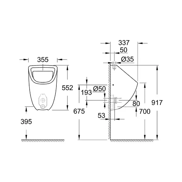 GROHE Писсуар Bau Ceramic (39439000) фото 2 Aquada.com.ua GROHE Писсуар Bau Ceramic (39439000) фото 2 Aquada.com.ua