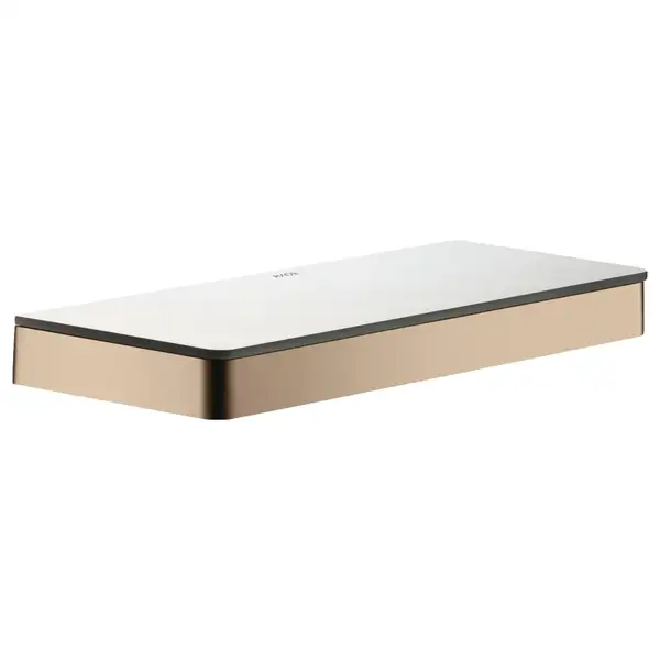 Полочка 300 мм Axor Universal Accessories, полированное красное золото/стекло матовое (42838300) фото 1 Aquada.com.ua Полочка 300 мм Axor Universal Accessories, полированное красное золото/стекло матовое (42838300) фото 1 Aquada.com.ua