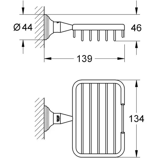 Полиця для ванної кімнати Grohe Essentials Authentic (40659001)