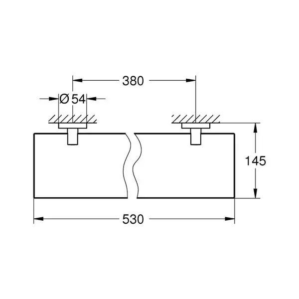 Полиця для ванної кімнати скляна Grohe Essentials New (40799001)