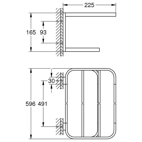 Полиця для рушників у ванну Grohe Selection (41066000)