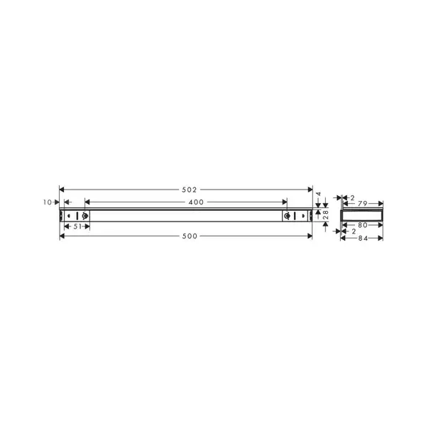 Поличка, Hansgrohe Rainfinity, хром (26844000)