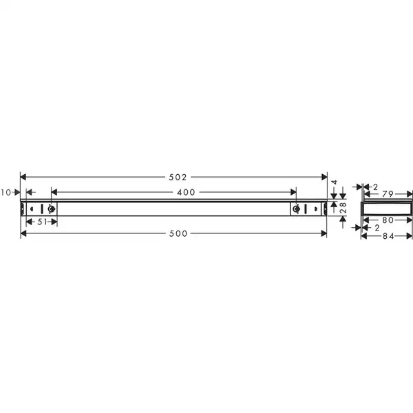 Поличка Hansgrohe Rainfinity, Matt White (26844700)