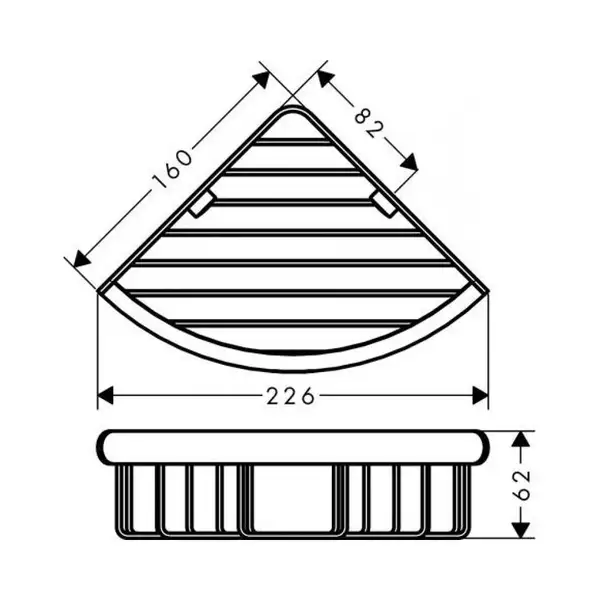 Кошик кутова, Hansgrohe Logis Universal, хром (41710000) Кошик кутова, Hansgrohe Logis Universal, хром (41710000)