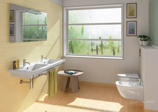 Раковина двойная Catalano New Light 125 х 48 см (1125LI00) фото 2 Aquada.com.ua