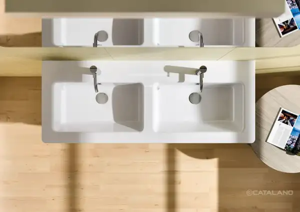 Раковина двойная Catalano New Light 125 х 48 см (1125LI00) фото 4 Aquada.com.ua