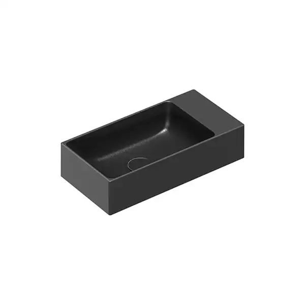 Маленькая (мини) раковина Catalano New Zero 50 х 25 см, satin black/чёрный матовый (15025VENS) фото 1 Aquada.com.ua