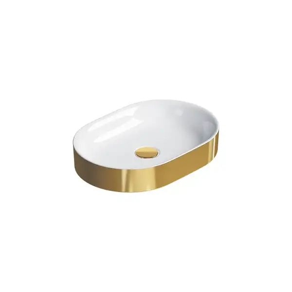 Раковина накладная на столешницу Catalano Horizon 50 х 35 см, Gold-white (150AHZBO) фото 1 Aquada.com.ua