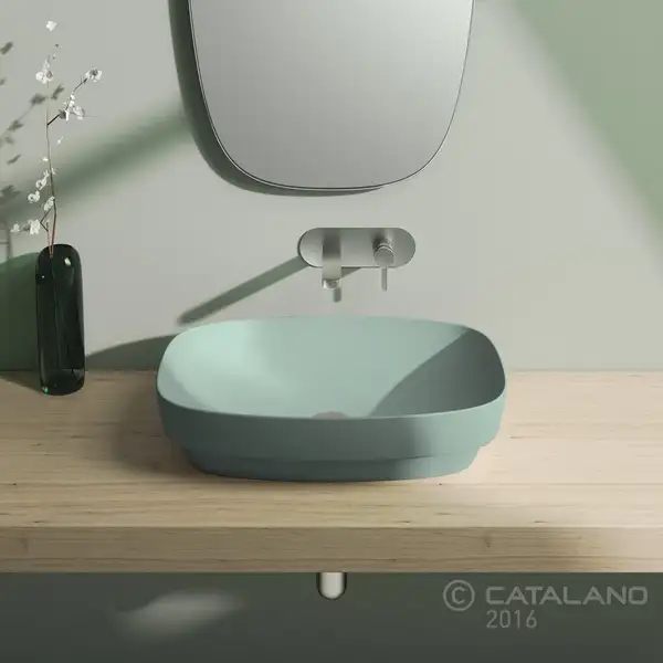 Раковина накладная на столешницу Catalano Green Lux / Colori 60 х 38 см, зелёный матовый (160AGRLXVS) фото 2 Aquada.com.ua Раковина накладная на столешницу Catalano Green Lux / Colori 60 х 38 см, зелёный матовый (160AGRLXVS) фото 2 Aquada.com.ua