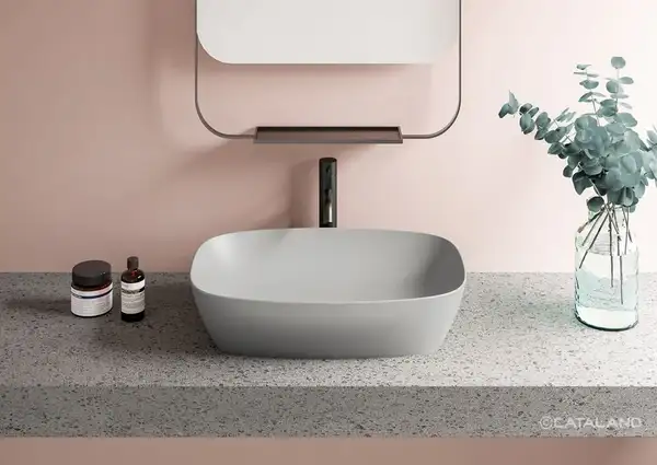 Раковина накладная на столешницу Catalano Green 60 х 40 см, Satin cement (160APGRLXCS) фото 2 Aquada.com.ua