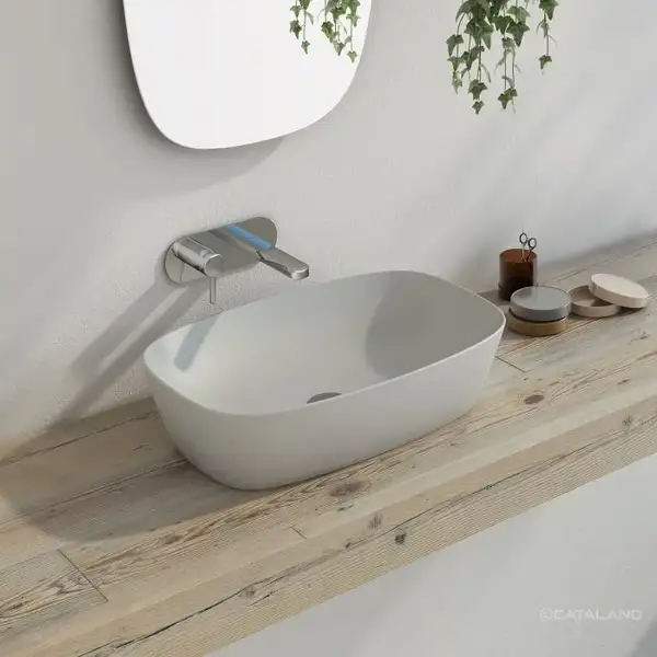 Раковина накладная на столешницу Catalano Green 60 х 40 см, Satin cement (160APGRLXCS) фото 3 Aquada.com.ua