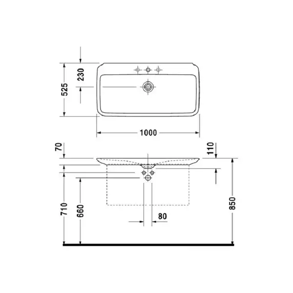 Раковина Duravit Puravida 100х52,5 см (0371100000) фото 3 Aquada.com.ua Раковина Duravit Puravida 100х52,5 см (0371100000) фото 3 Aquada.com.ua