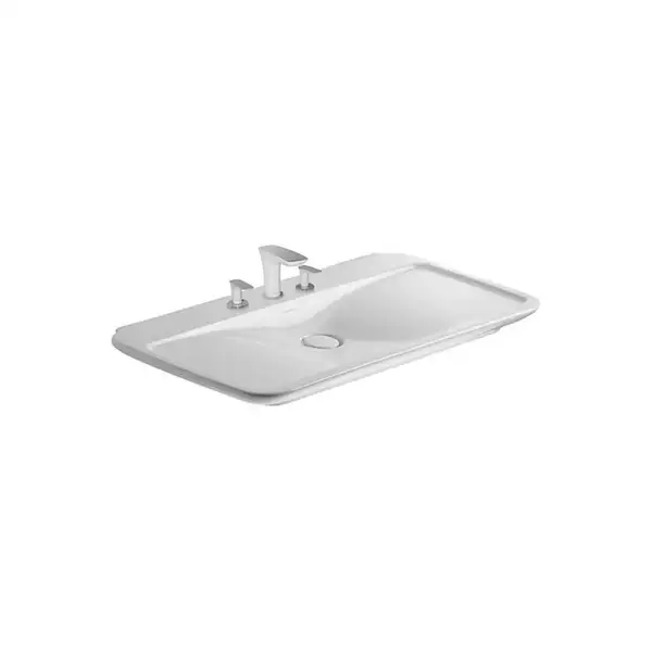 Раковина Duravit Pura Vida 100х52,5 см (с 3 отв. под смеситель) (0371100030) фото 1 Aquada.com.ua