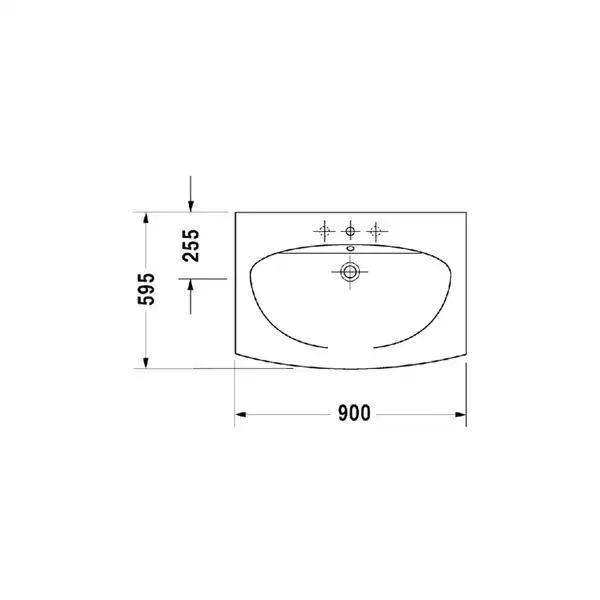 Подвесной умывальник Duravit Caro 900х595 мм. (0434900000) фото 4 Aquada.com.ua