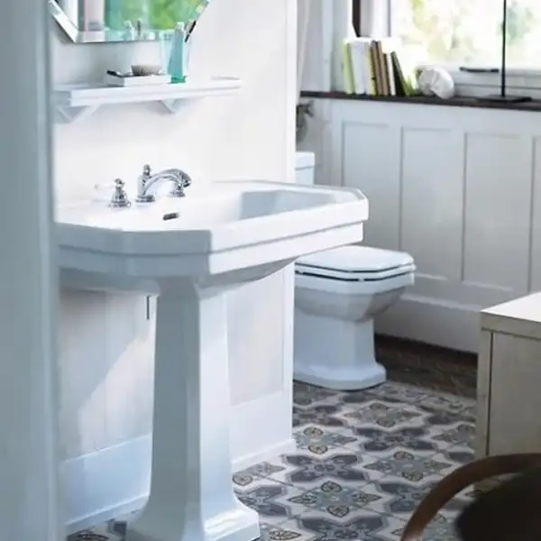 Подвесной умывальник Duravit 1930, 1 отверстие под смеситель (0438700000) фото 2 Aquada.com.ua Подвесной умывальник Duravit 1930, 1 отверстие под смеситель (0438700000) фото 2 Aquada.com.ua