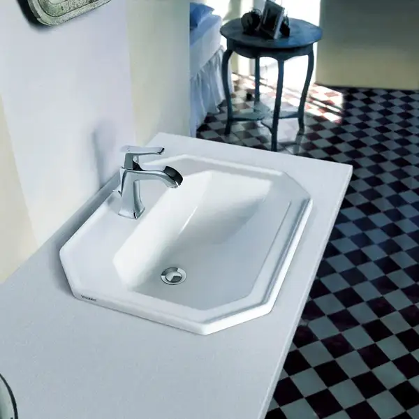 Встраиваемая раковина Duravit 1930 580 х 470 мм (3 отверстия для смесителя) (0476580030) фото 2 Aquada.com.ua Встраиваемая раковина Duravit 1930 580 х 470 мм (3 отверстия для смесителя) (0476580030) фото 2 Aquada.com.ua