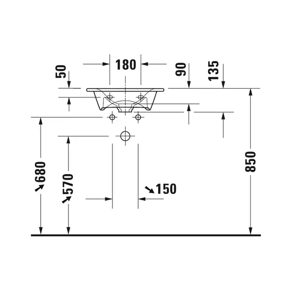 Раковина мебельная Duravit Viu 45 х 32 см (0733450041) фото 4 Aquada.com.ua Раковина мебельная Duravit Viu 45 х 32 см (0733450041) фото 4 Aquada.com.ua